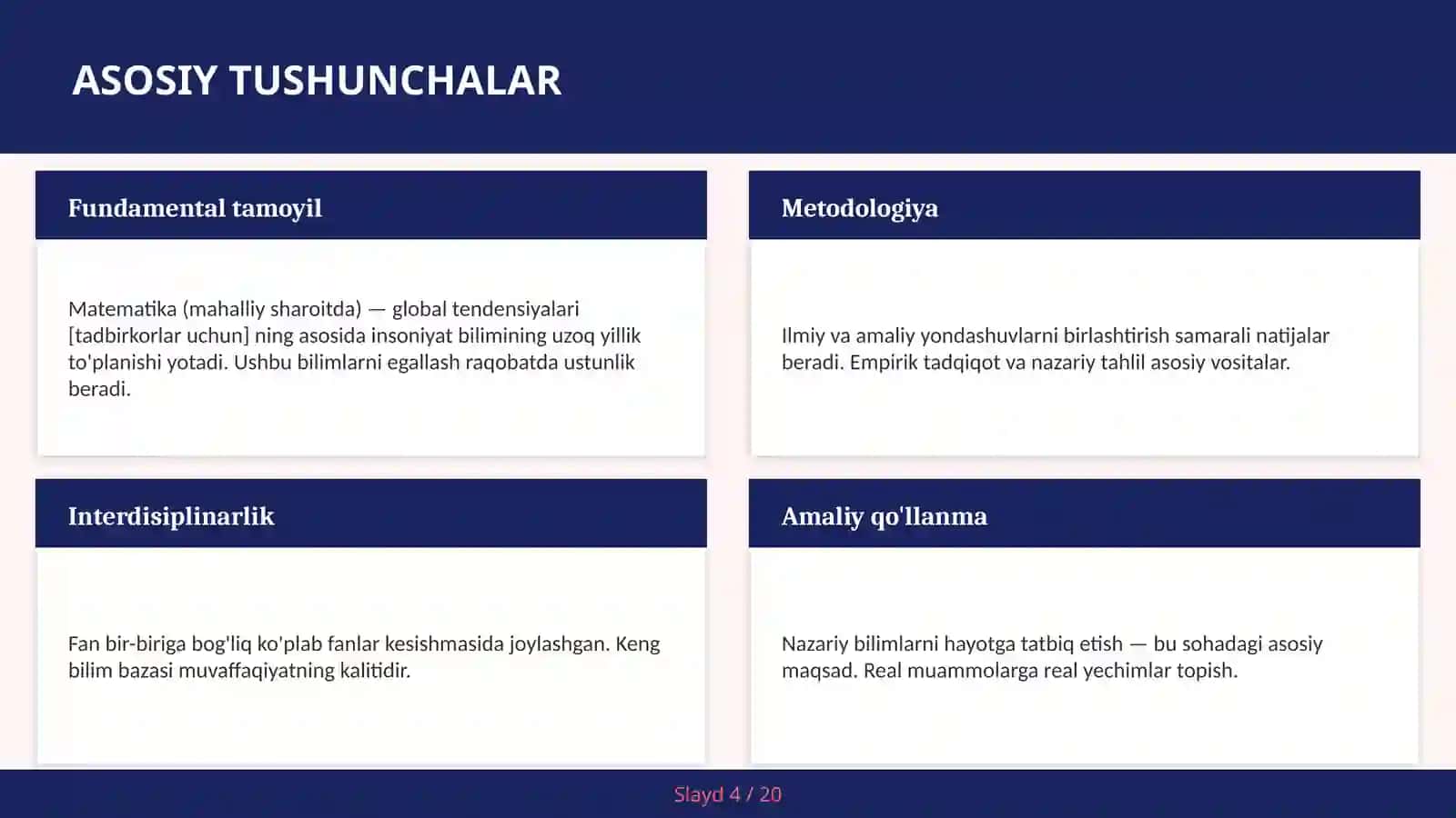 Matematika (mahalliy sharoitda) — global tendensiyalari [tadbirkorlar uchun] 4