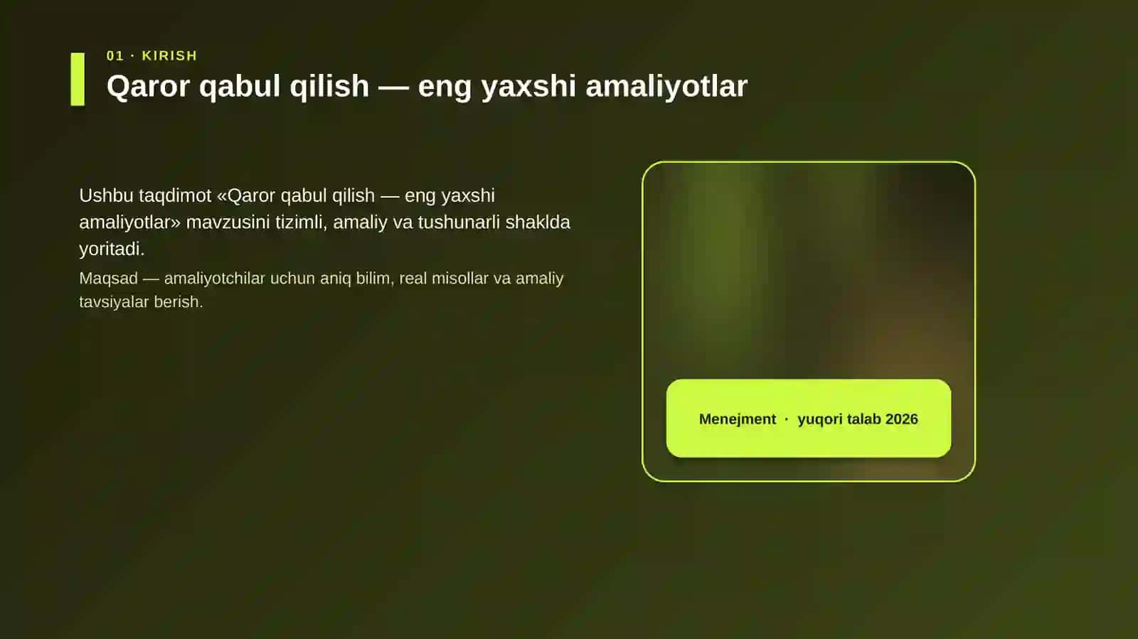 Qaror qabul qilish — eng yaxshi amaliyotlar 4