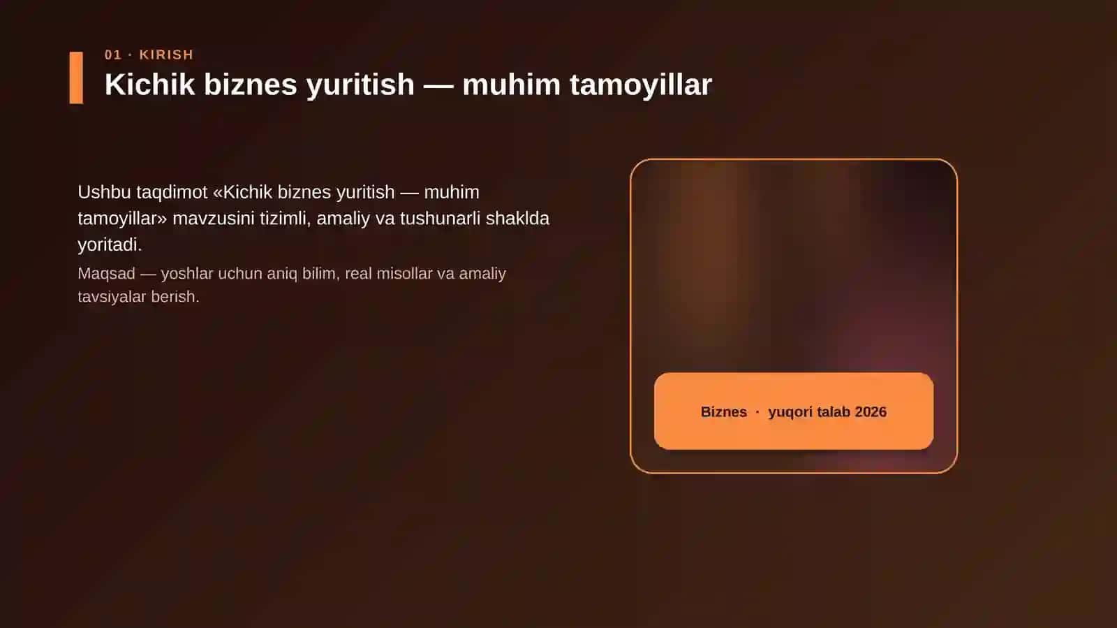 Kichik biznes yuritish — muhim tamoyillar 4