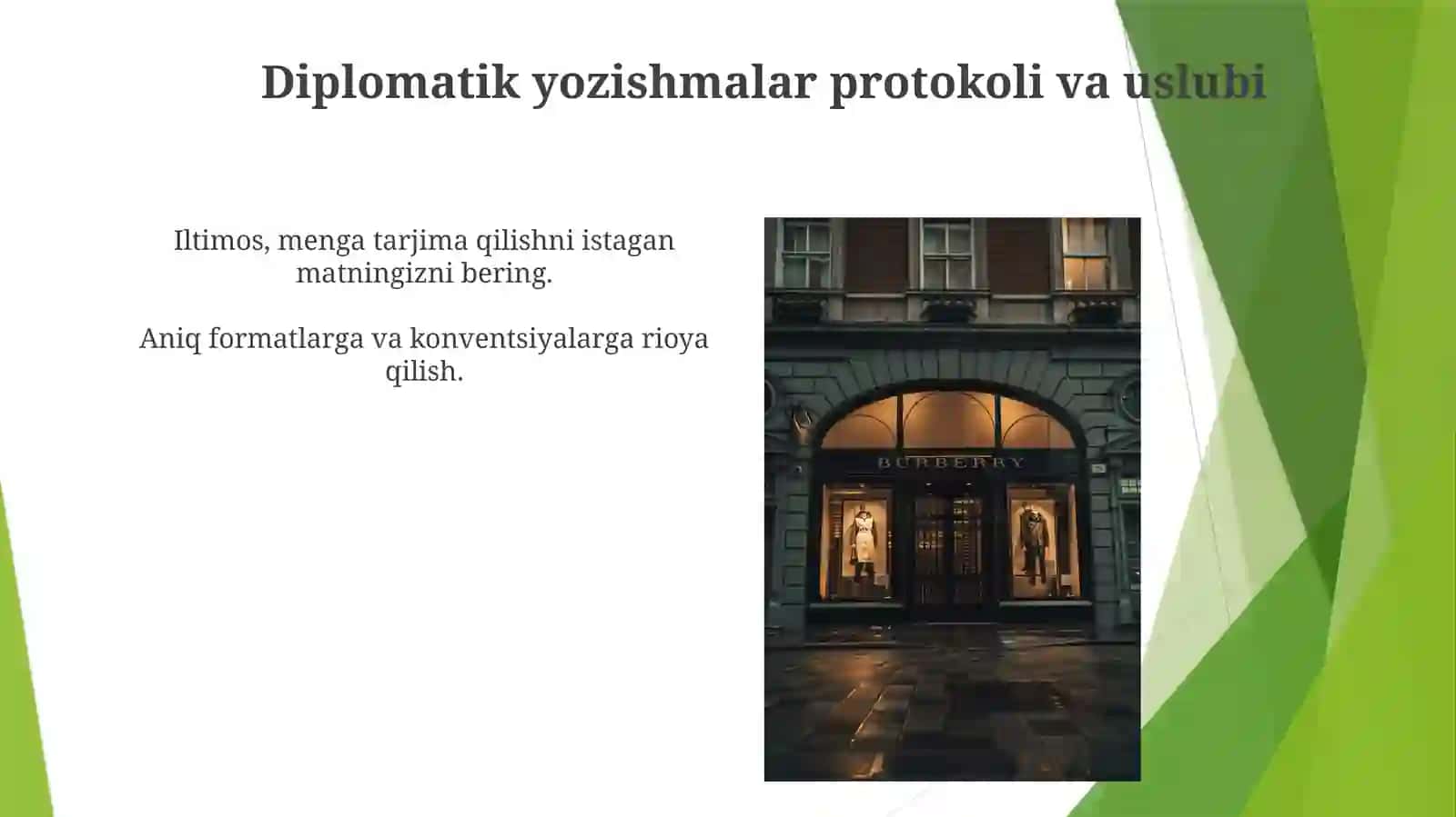 Diplomatik va tijorat yozishmalari 4