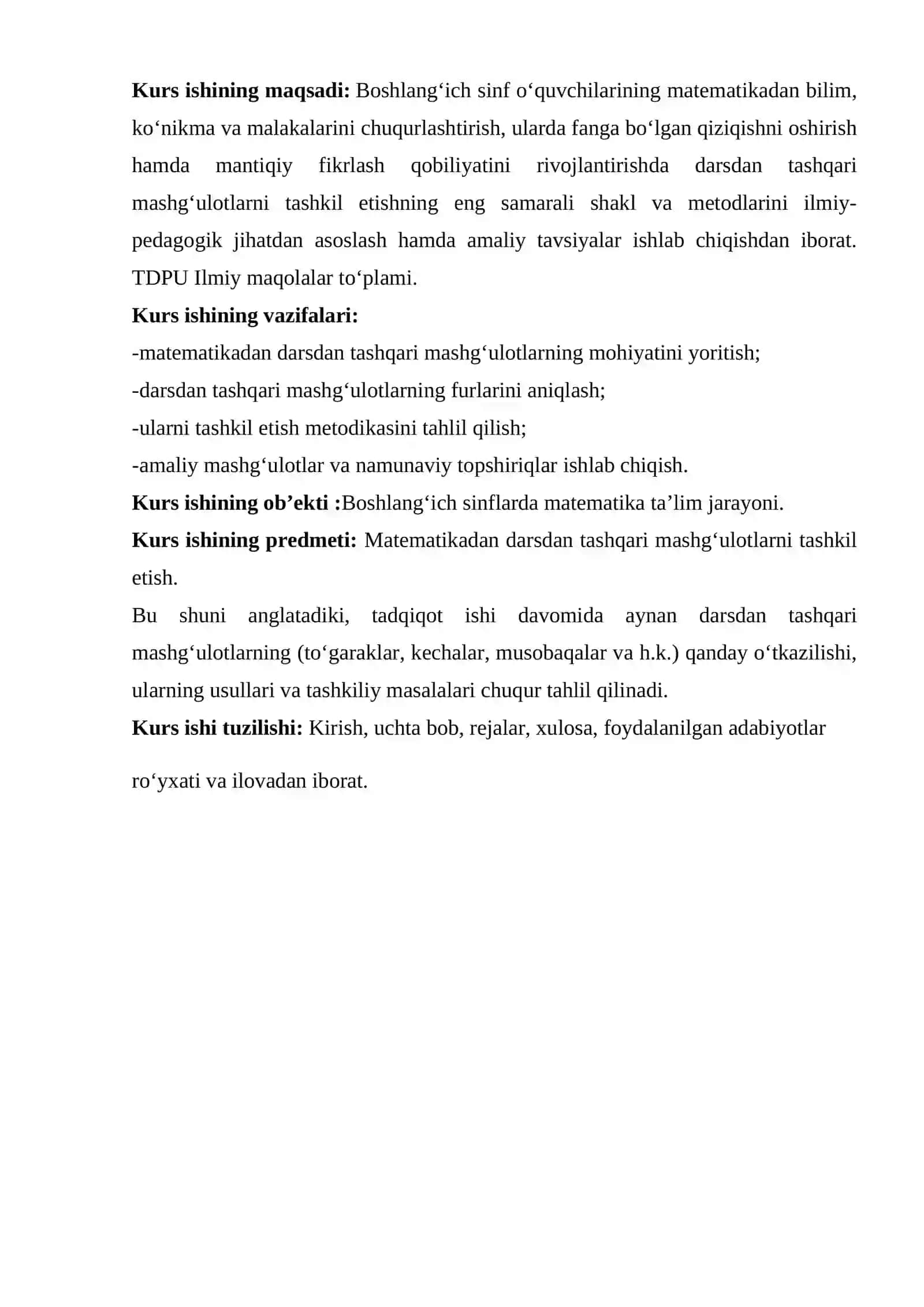 Boshlangich sinfda matematikadan darsdan tashqari mashg‘ulotlarni tashkil qilish 4
