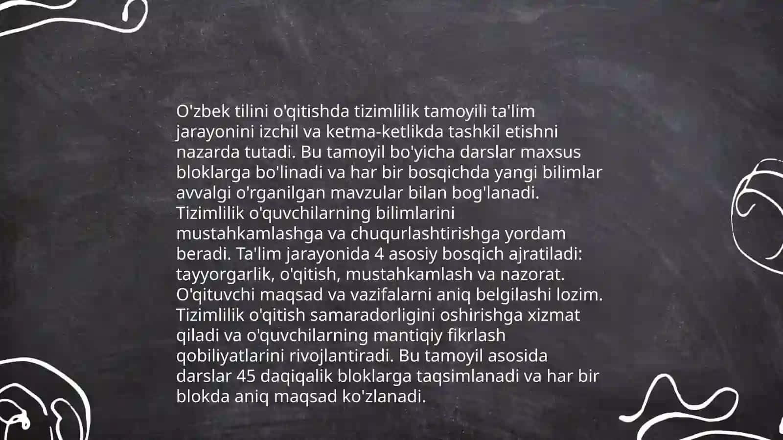Ona tili oqitish maxsus metodikasi fanining didaktik tamoyillari 4