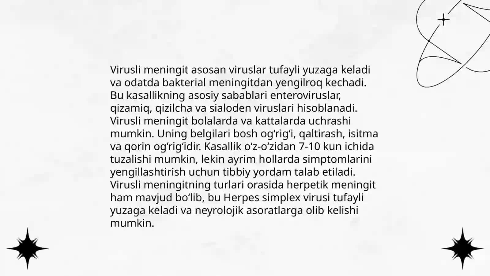 Menigit kasaligini kelib chiqish sabablari va asoratlari 4