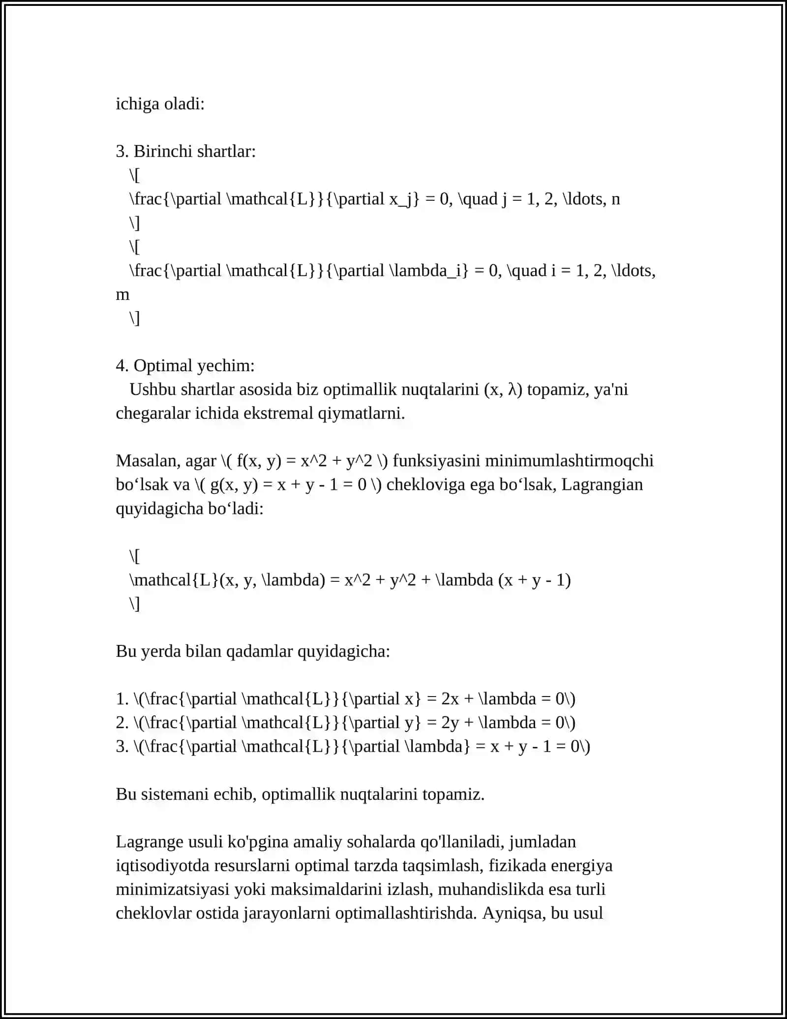 Lagrange usuli 4