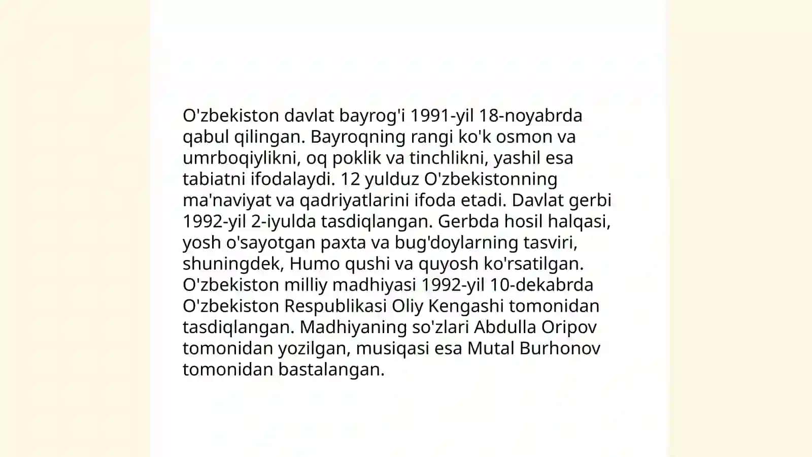 Mustaqillik yillarida oʻzbekistondagi maʼnaviy va madaniy taraqqiyot 4
