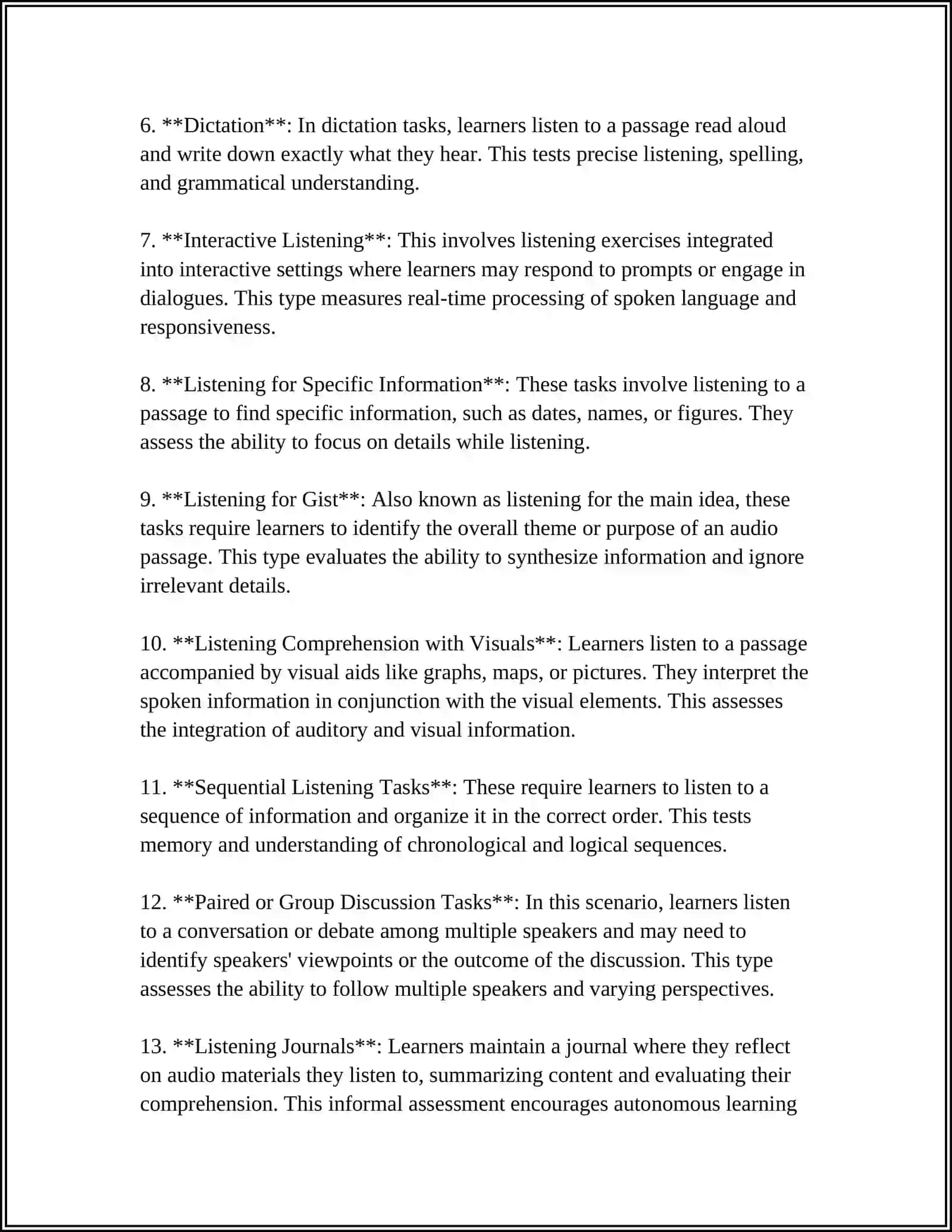 ASSESSMENT OF LISTENING 4
