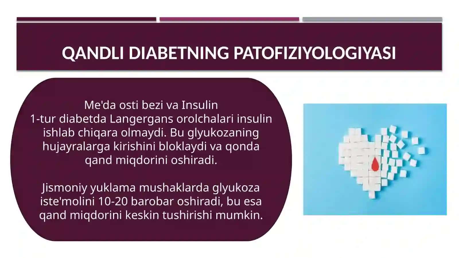 Ichki sekretsiya bezlari kasalliklari (qandli diabet) bilan ogʻrigan maktab oʻquvchilari bilan mashgʻulot oʻtish tamoyillari. 4