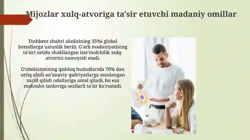 Mijozlar xulq-atvoriga ta'sir etuvchi omillar tavsifi 4