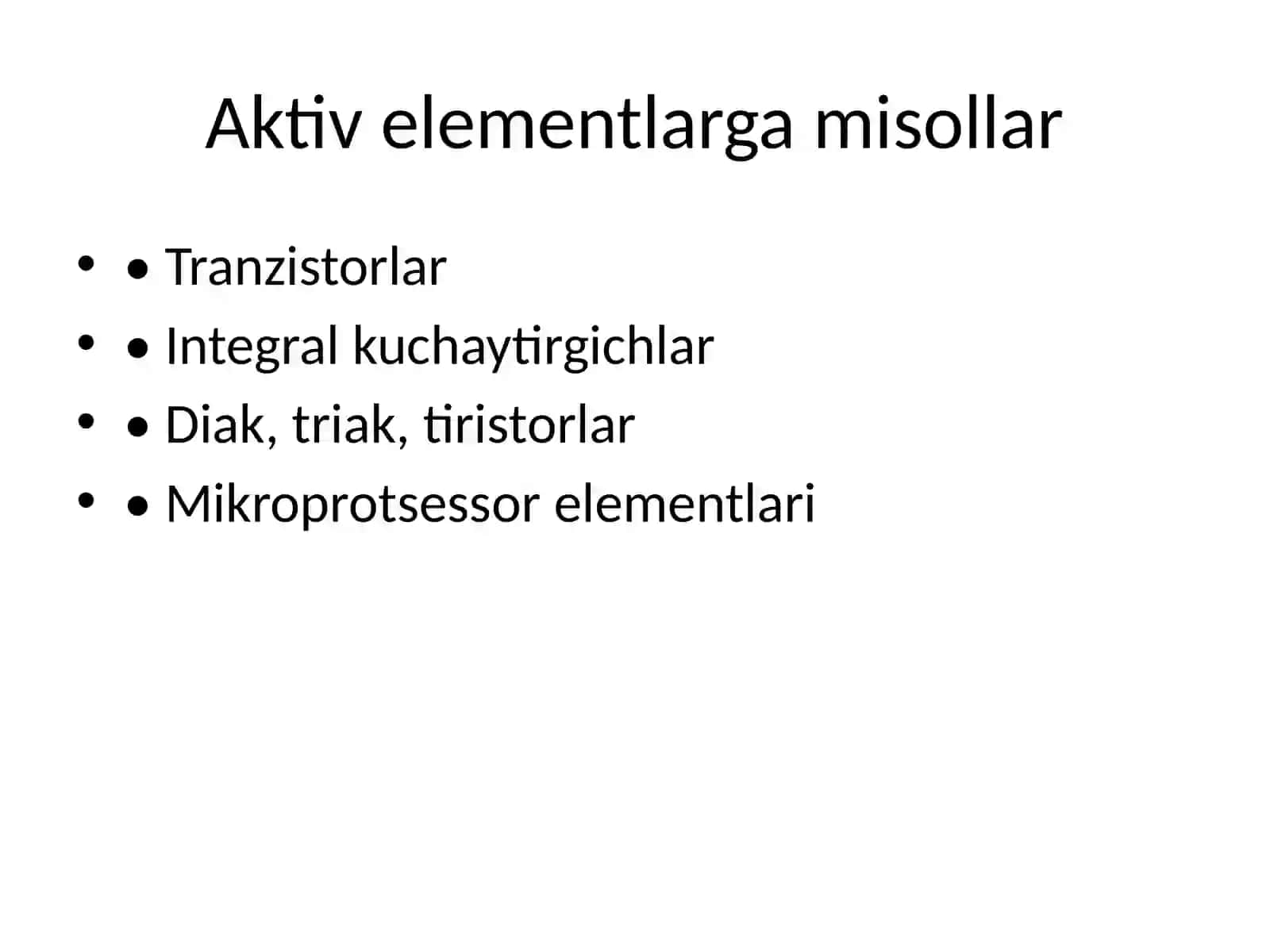 Elektronika va sxemalar fanidan tayyorlaganMustaqil ishi 4