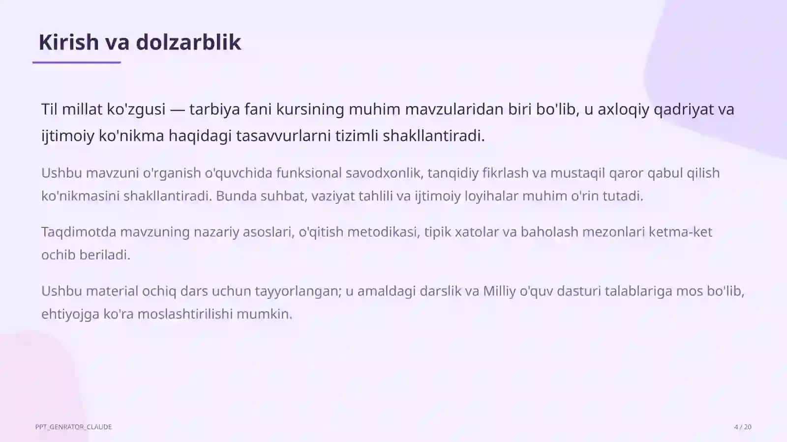 Til millat ko'zgusi (6-sinf) 4