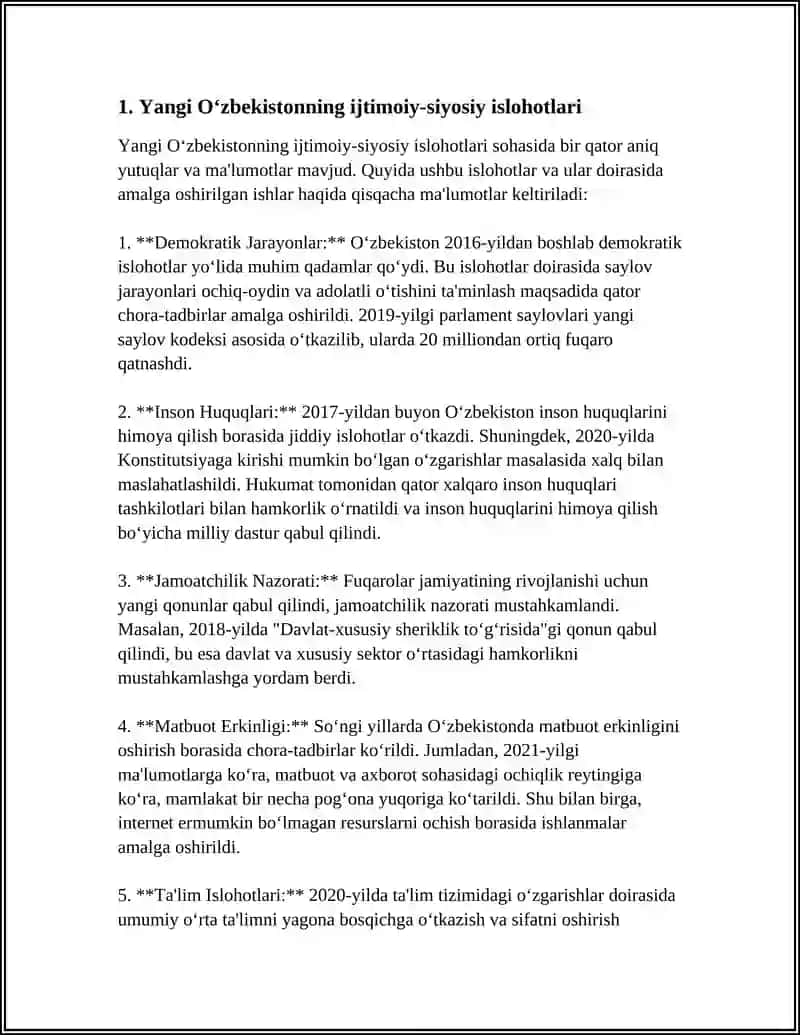 Yangi O‘zbekiston Ijtimoiy-Siyosiy, Iqtisodiy Va Madaniy Hayotida Ro‘y Berayotgan O‘zgarishlarning Xalqaro Reytingva Indeks 4