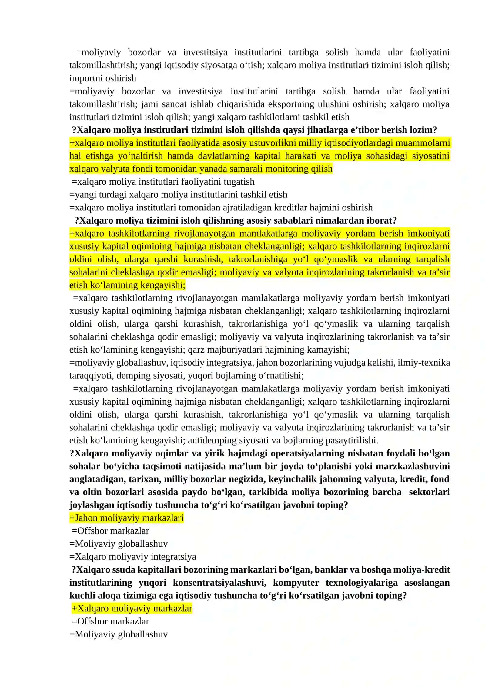 Xalqaro moliya va Globallashuv 4