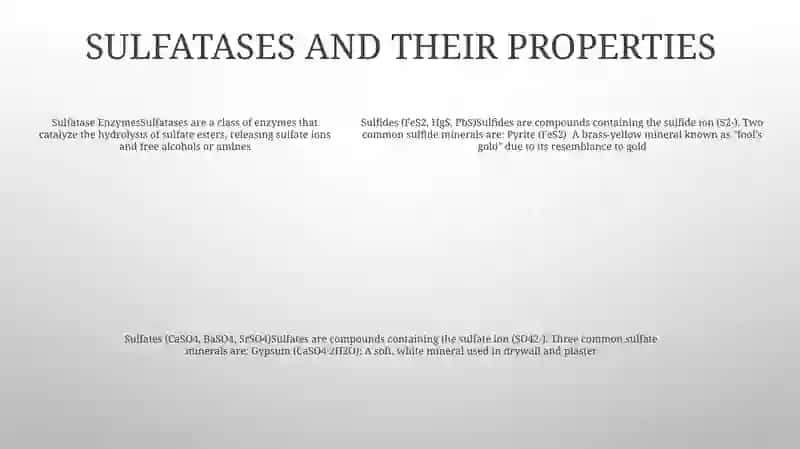 A Class Of Sulfides. Information About Sulfatuses. Physico-Chemical Properties And Composition Of Sulfides (Fes 2, Hgs, Pbs) 4