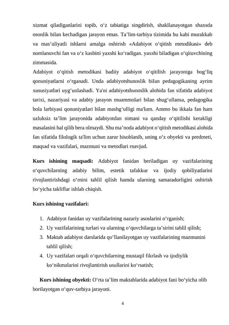 "Adabiyot o‘qitish metodikasi" 4