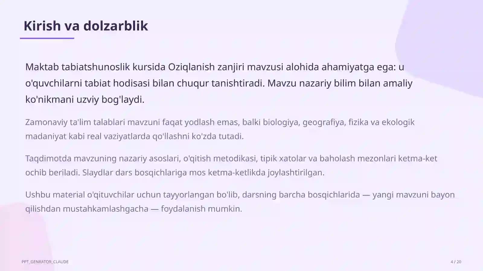 Oziqlanish zanjiri (3-sinf) 4