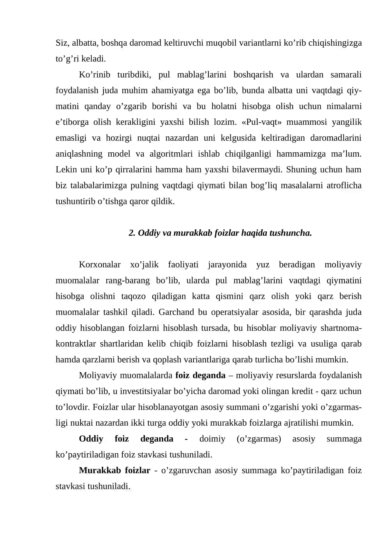 Pul mablag’larining vaqтdagi qiymati 4