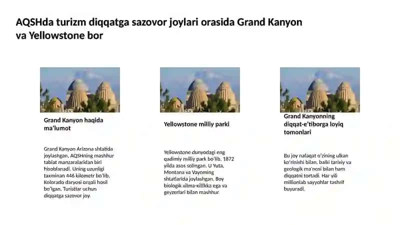 AQSHning iqtisodiy, geografik va turistik tavsifi 4