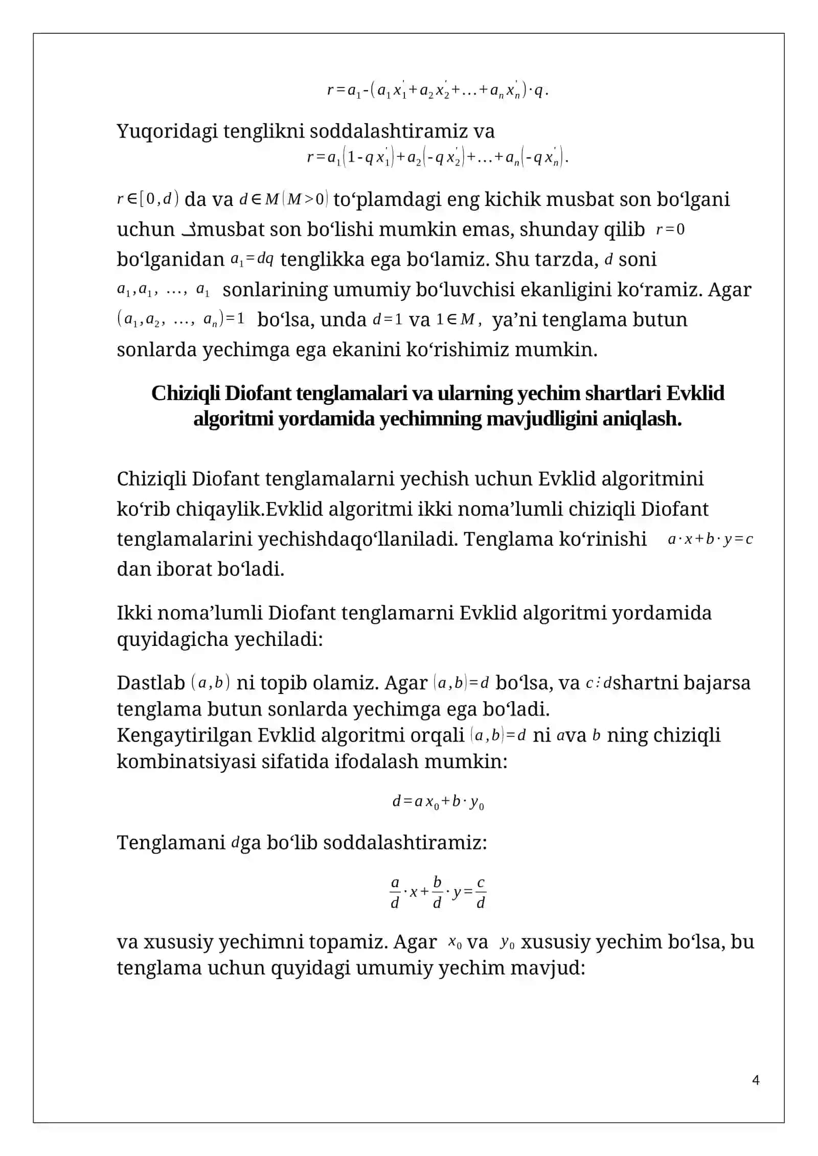Ba’zi klassik diofant tenglamalari 4