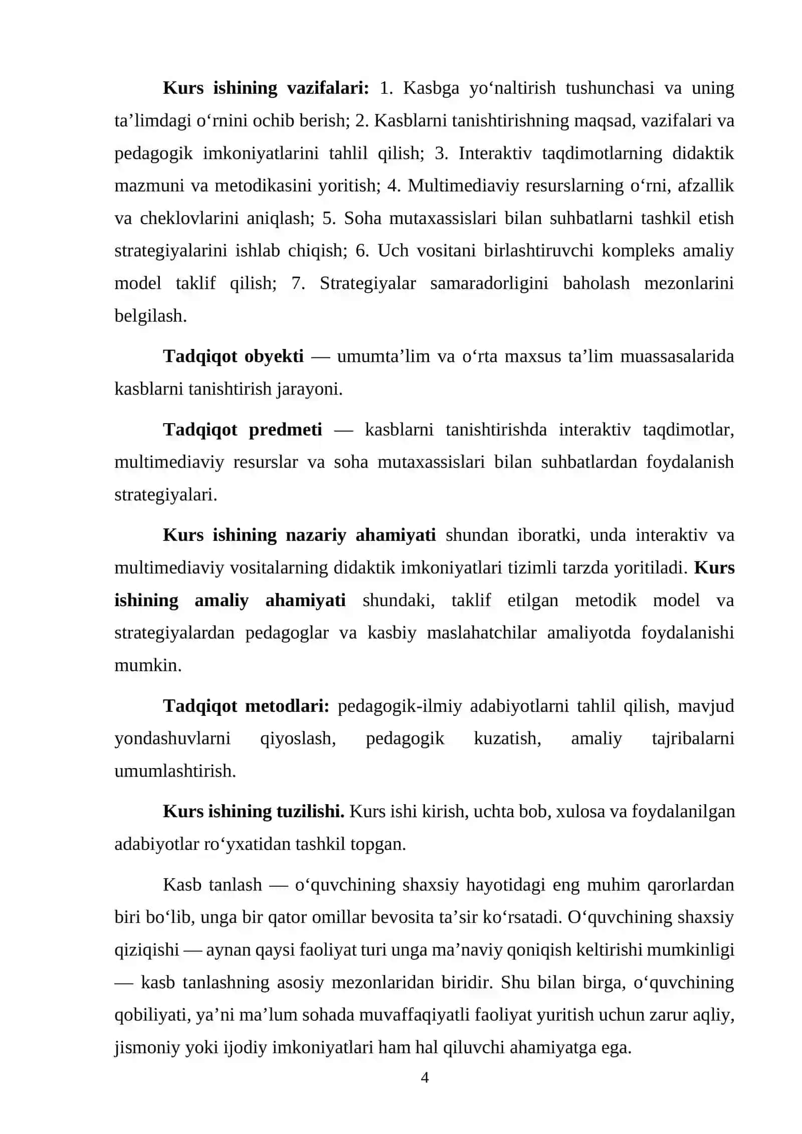 KASBLARNI TANISHTIRISHDA INTERAKTIV TAQDIMOTLAR, MULTIMEDIAVIY RESURSLAR VA SOHA MUTAXASSISLARI BILAN SUHBATLARDAN FOYDALANISH STRATEGIYALARI 4