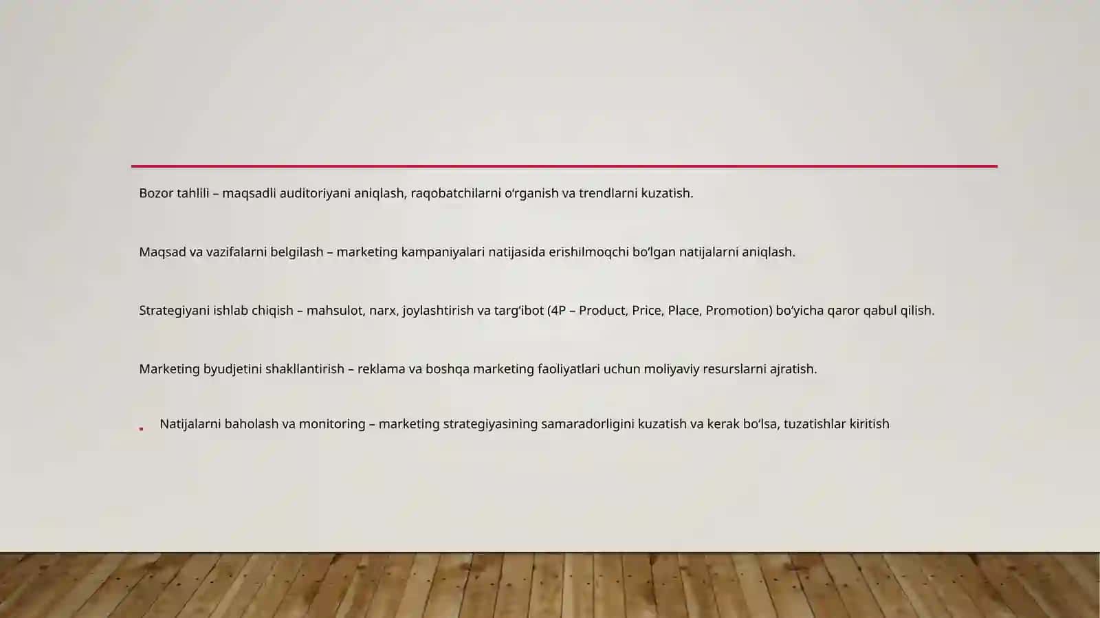 Marketingda rejalashtirish va istiqbolli strategiyalar 4