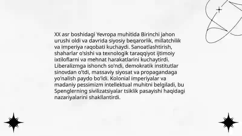 Osvald Shpenglerning "Yevropa quyoshining soʻnishi" asari 4