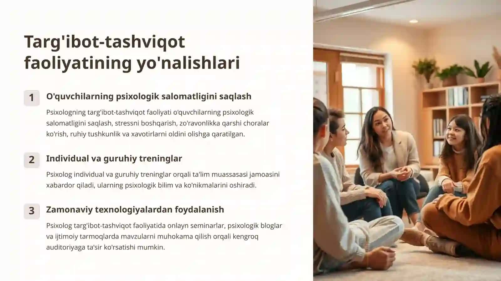TA`LIM MUASSASASI PSIXOLOGINING TARG`IBOT-TASHVIQOT FAOLIYATI 4