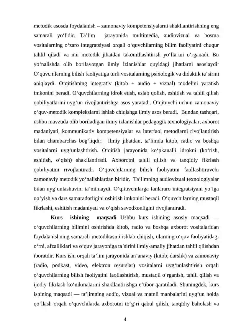 Oʻquvchilarning bilimini oshirishda kitob, radio va boshqa vositalaridan foydalanish metodikasi 4