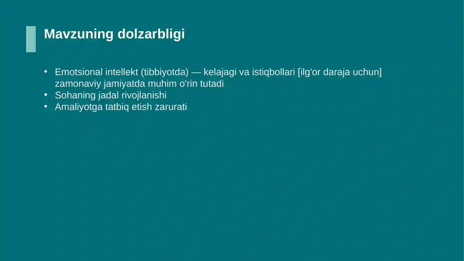 Emotsional intellekt (tibbiyotda) — kelajagi va istiqbollari [ilg'or daraja uchun] 4
