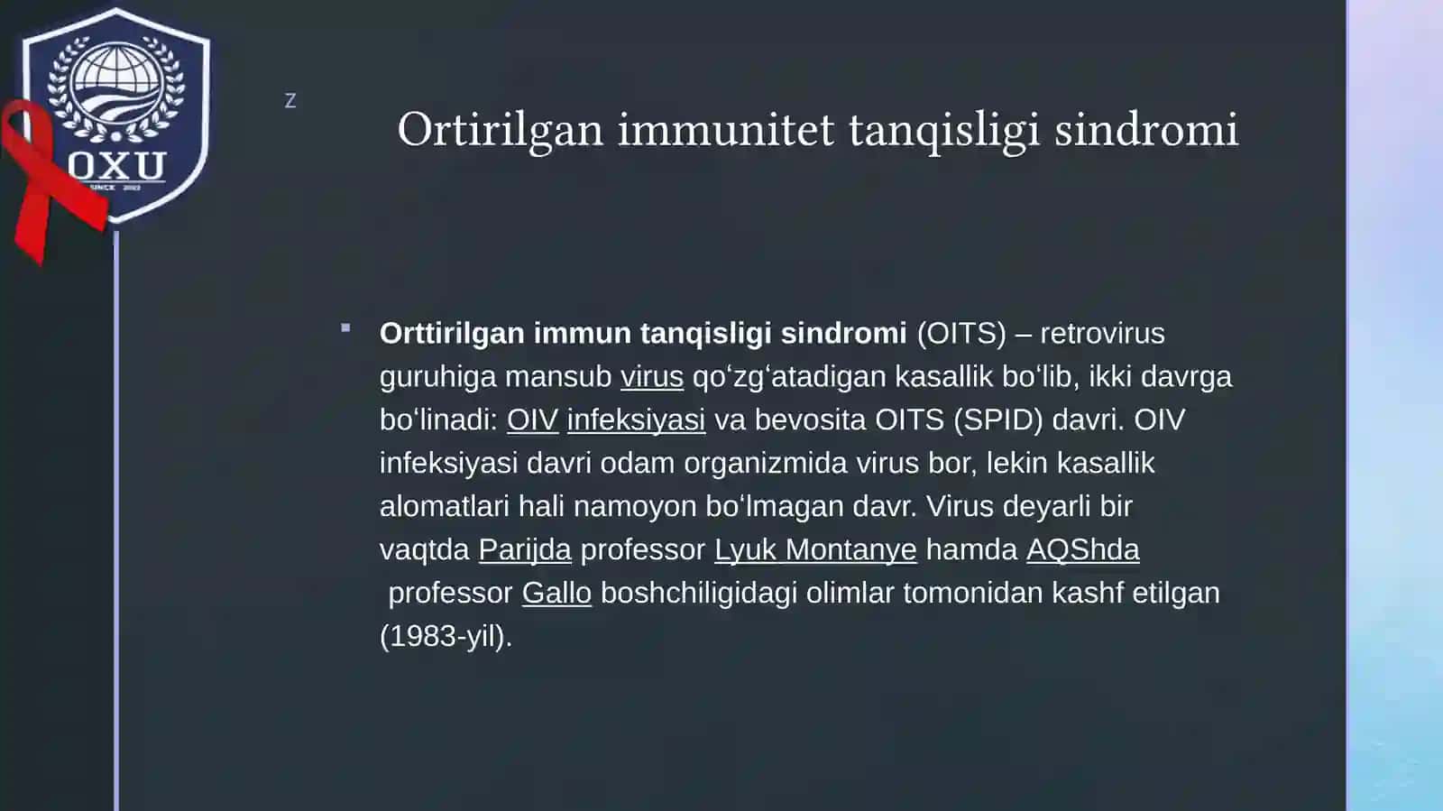 OITS VIRUSI.KLASIFIKATSIYASI,PATOGENEZI VA LABORATORIYA TASHXISI 4