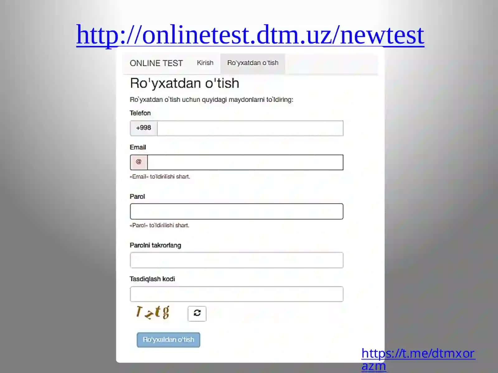 Online testdan foydalanish yo‘riqnomasi 4