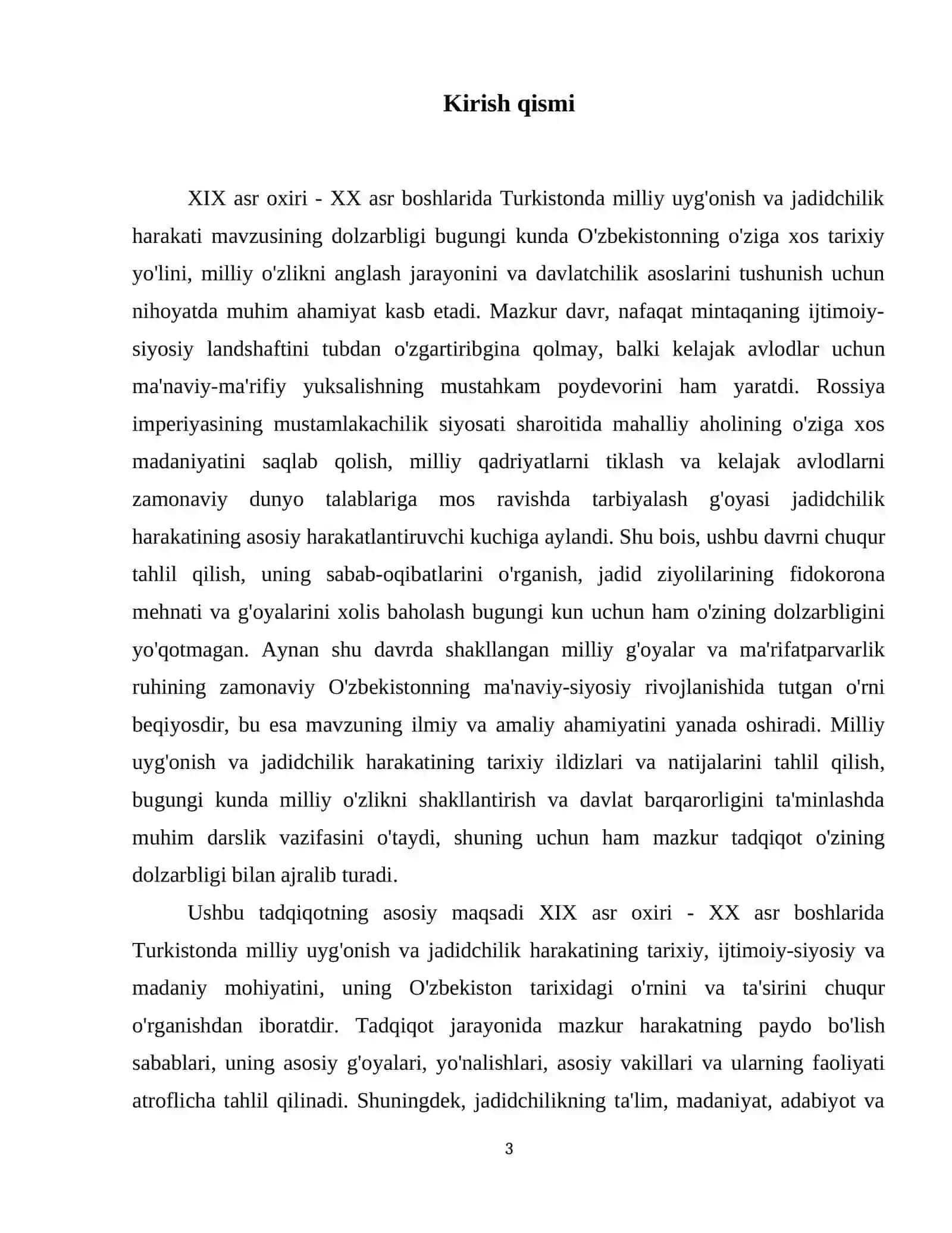 XIX asr oxiri - XX asr boshlarida Turkistonda milliy uyg'onish va jadidchilik harakati 4