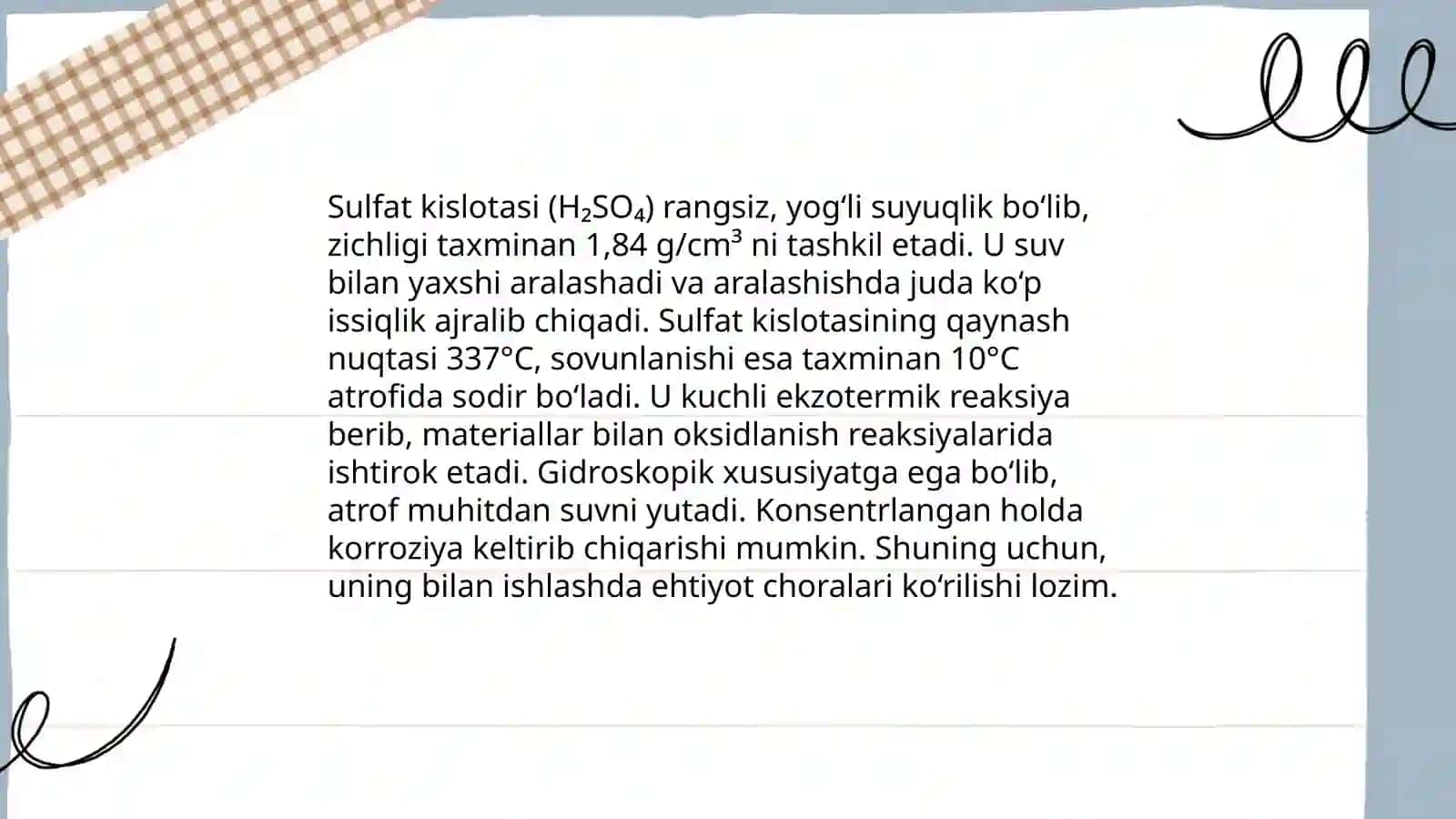 Sulfat kislota haqida maʼlumot 4