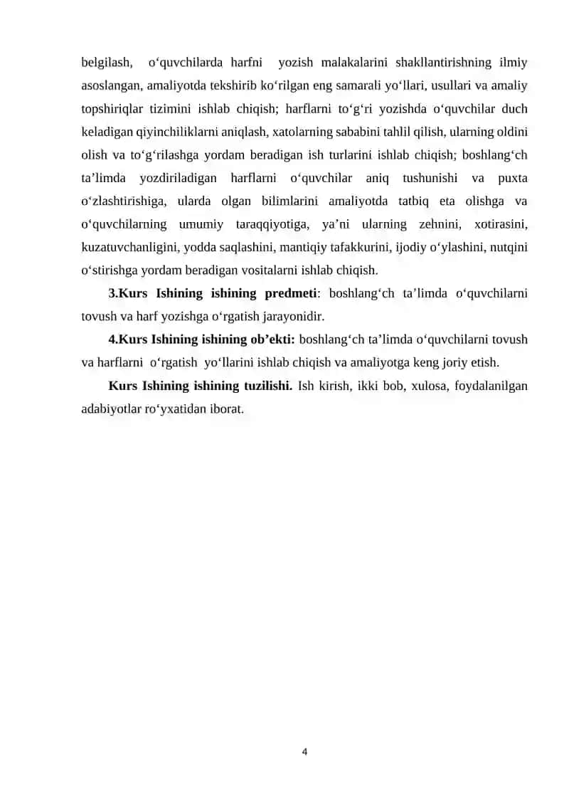Boshlang'ich Sinflarda Unli Tovush va Harflarni O'rganish 4