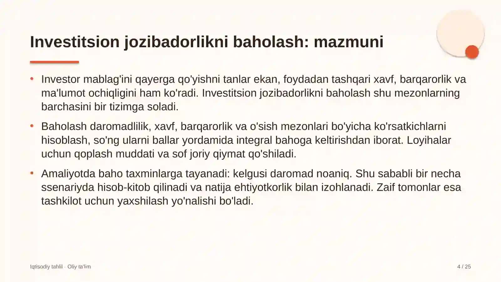 marketing agentliklarida investitsion jozibadorlikni baholash 5377 4
