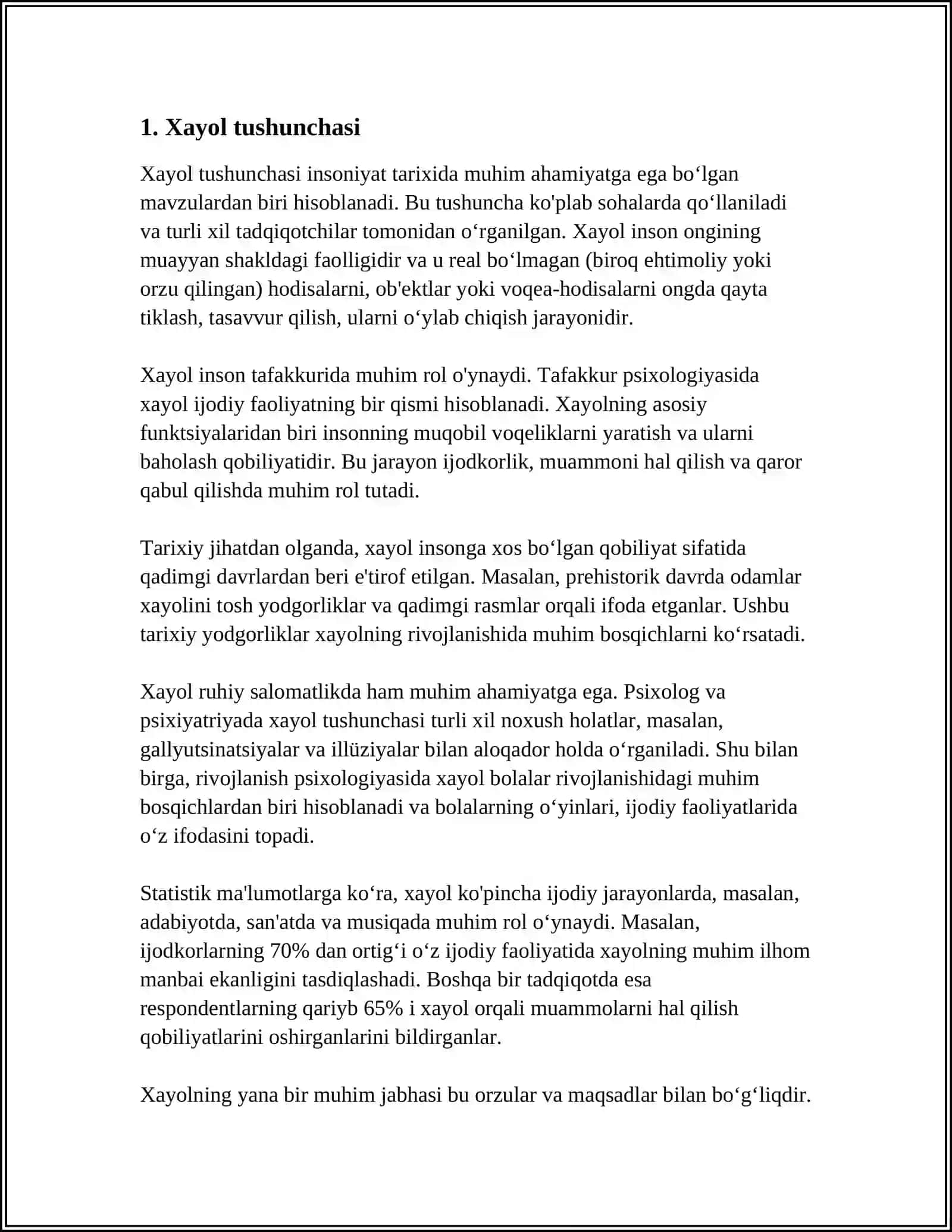 XAYOL HAQIDA TUSHUNCHA. XAYOL JARAYONLARI VA XAYOL TURLARI 4