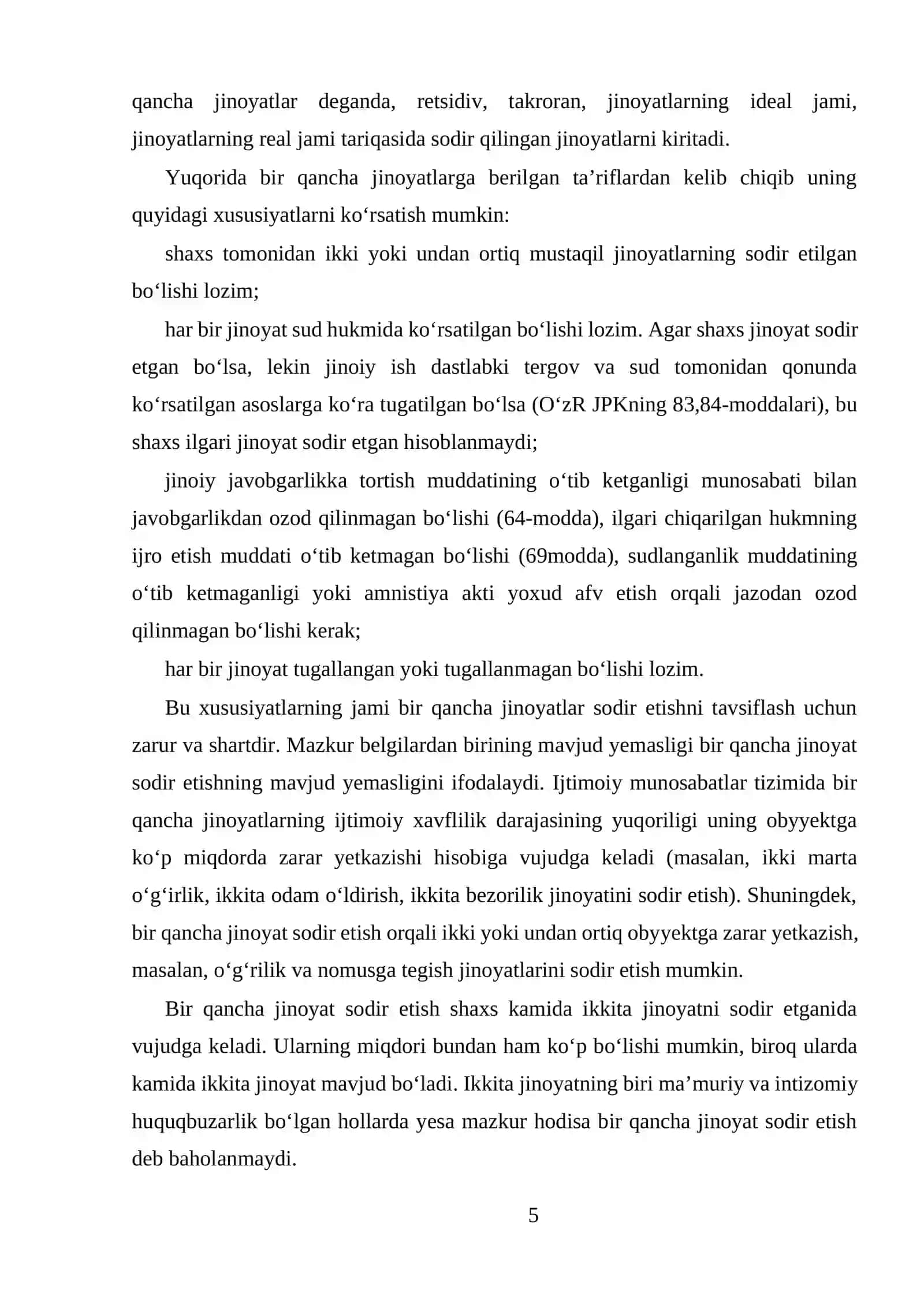 BIR QANCHA JINOYAT SODIR ETGANLIK UCHUN JAZO TAYINLASH 4