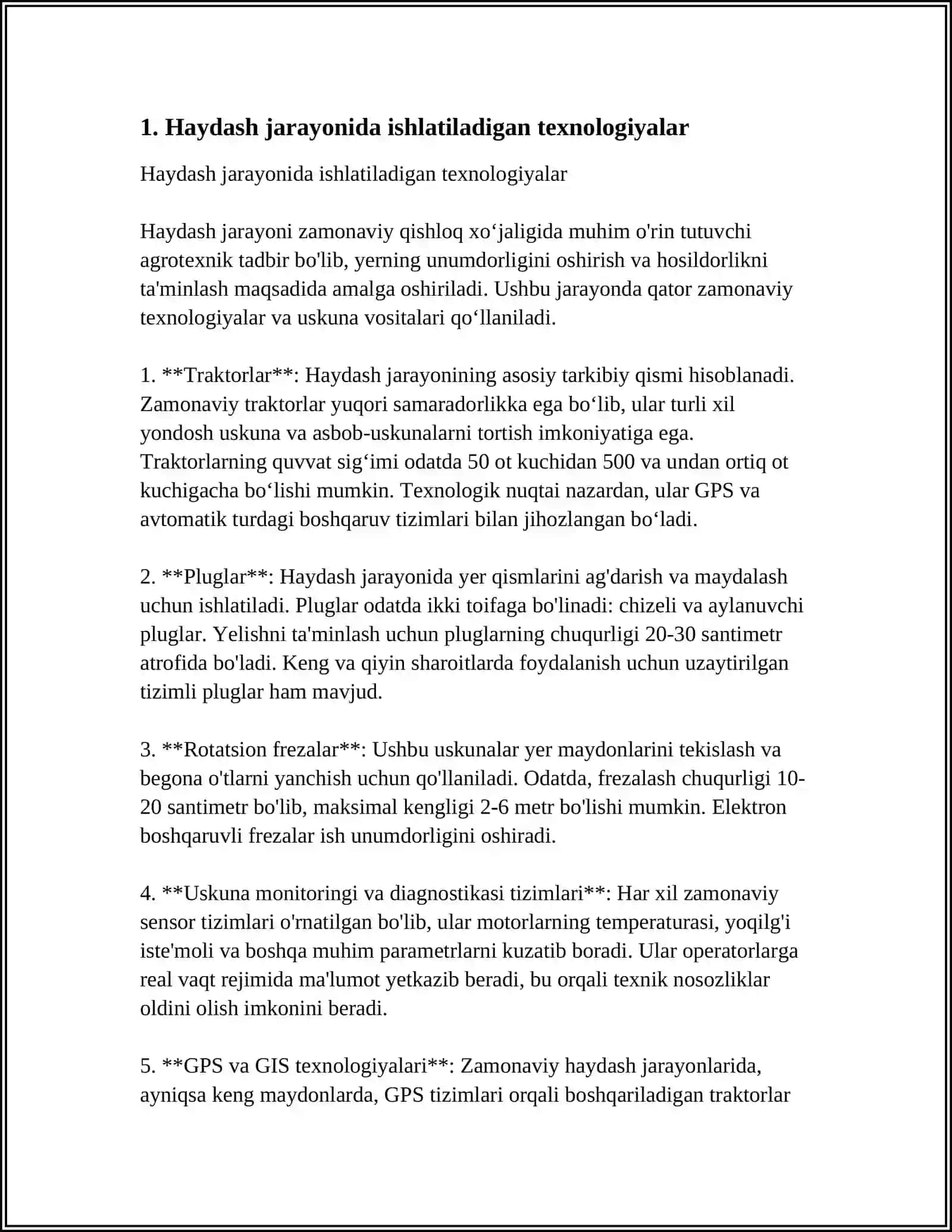 HAYDASH, CHO‘KMA HOSIL QILISH, EKSTRAKSIYA, XROMATOGRAFIYA AJRATISH USULLARINI TEXNOLOGIYADA QO‘LLANILISHI 4