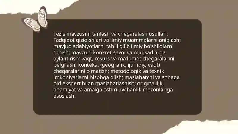 Tezis tozish uslubi 4