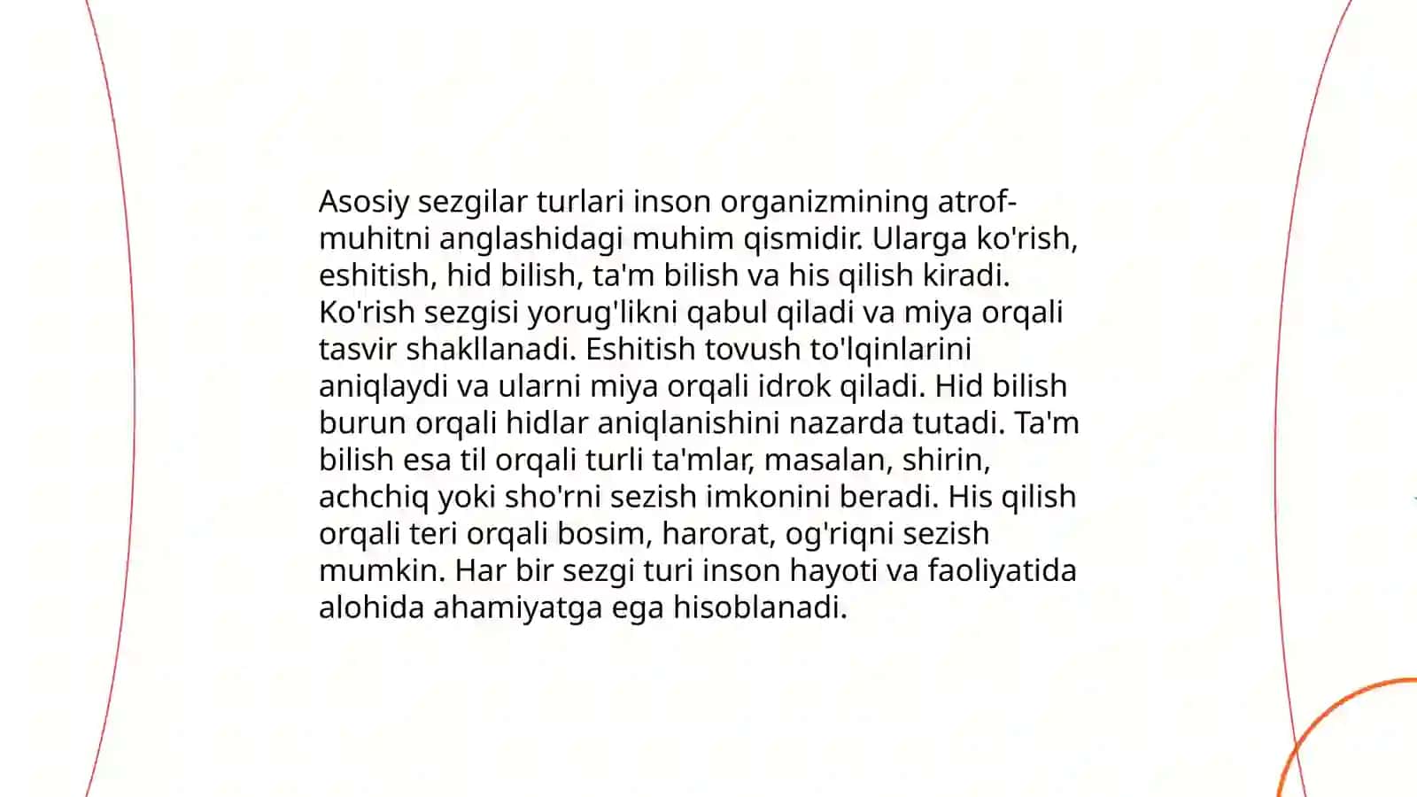 Sezgilar haqida umumiy tushuncha va uning nerv fiziologik asoslari 4