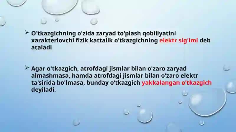 ELEKTR VA MAGNETIZM FANIDAN TAQDIMOTI 4