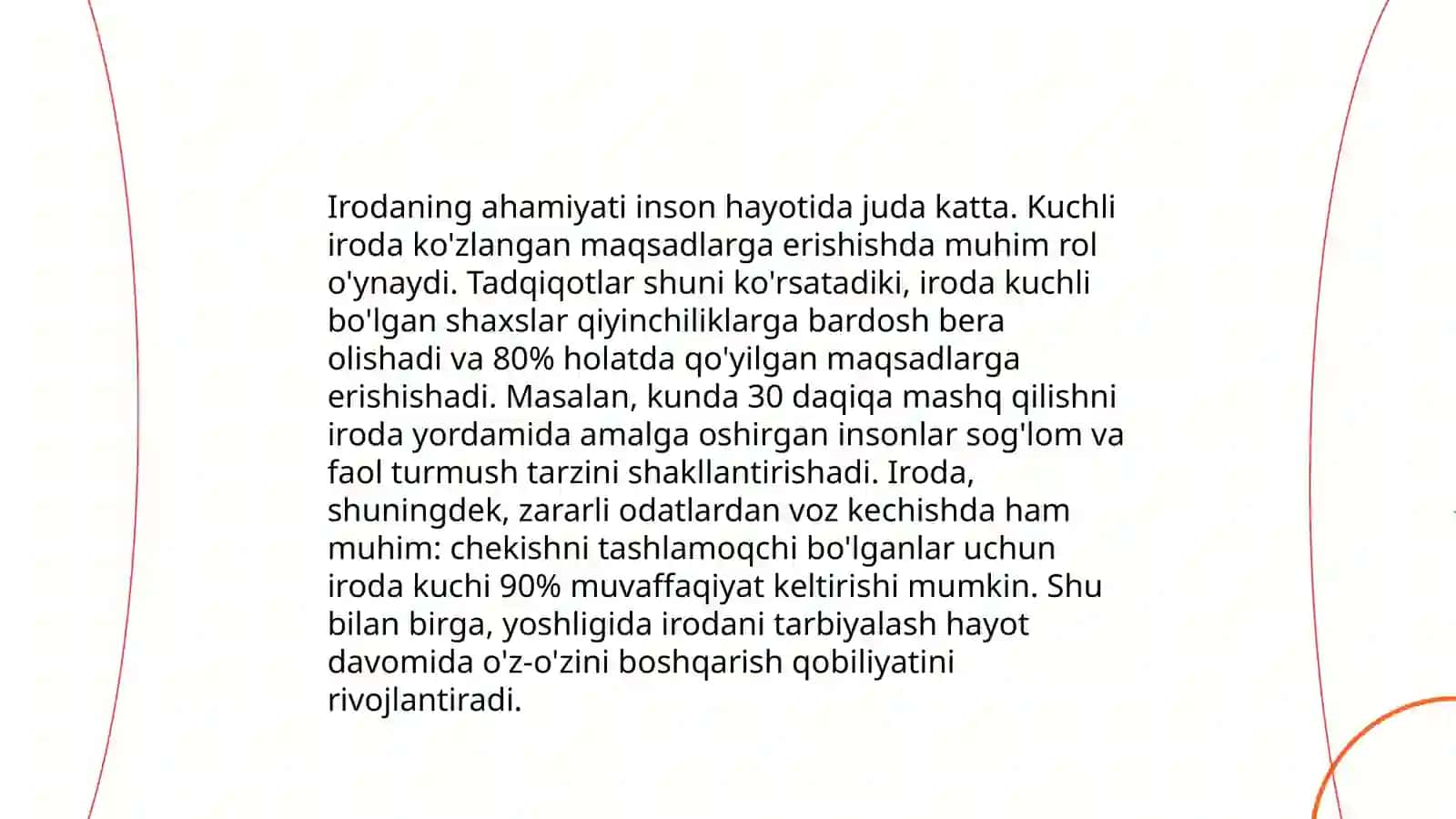 Iroda haqida tushuncha. Irodaning nerv-fiziologik asoslari, Iroda harakatlari, faoliyatlari 4