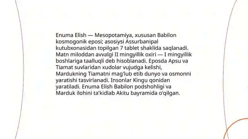 Qadimgi Sharqda asotiriy tasavvurlar va falsafiy bilimlarning paydo bo'lishi 4