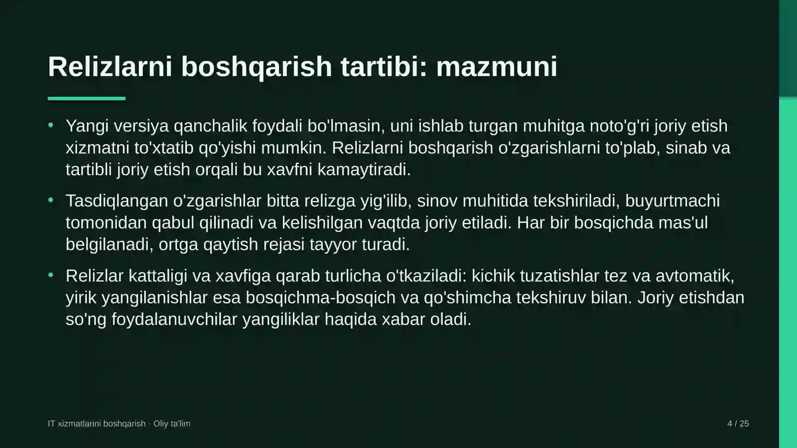 davlat arxivlarida relizlarni boshqarish tartibini joriy etish 8556 4