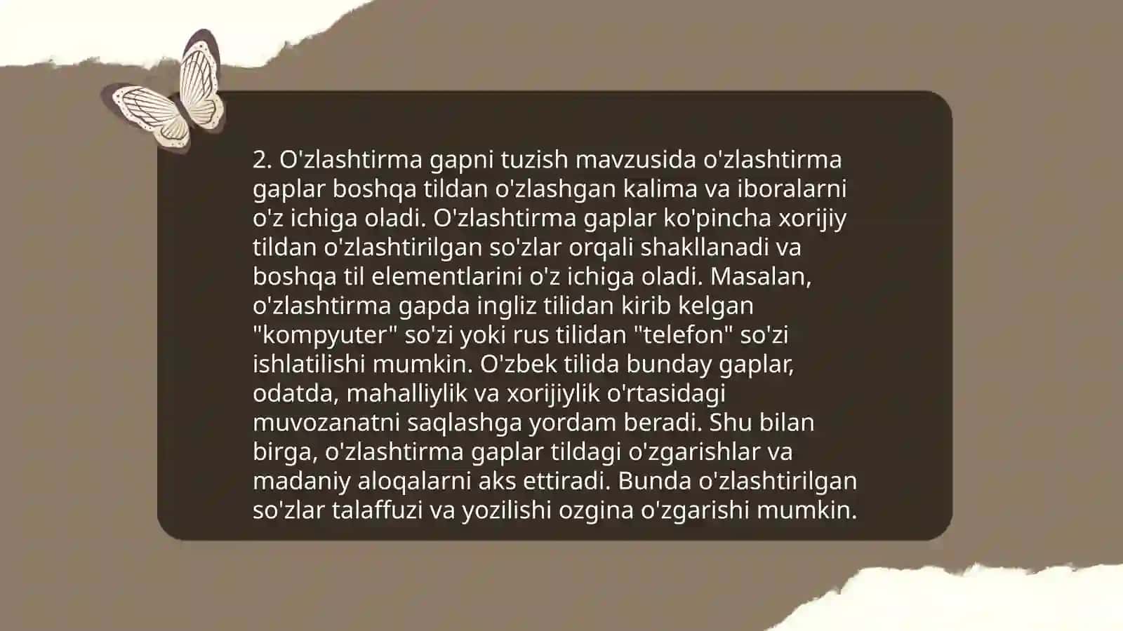Ko'chirma gapning qoidalari 4
