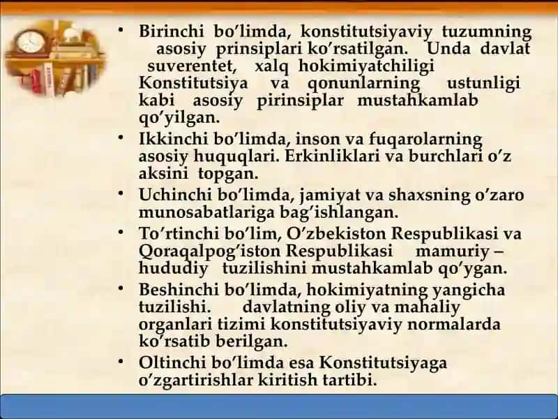 O’zbekiston Respublikasi Konstitutsiyasi 4