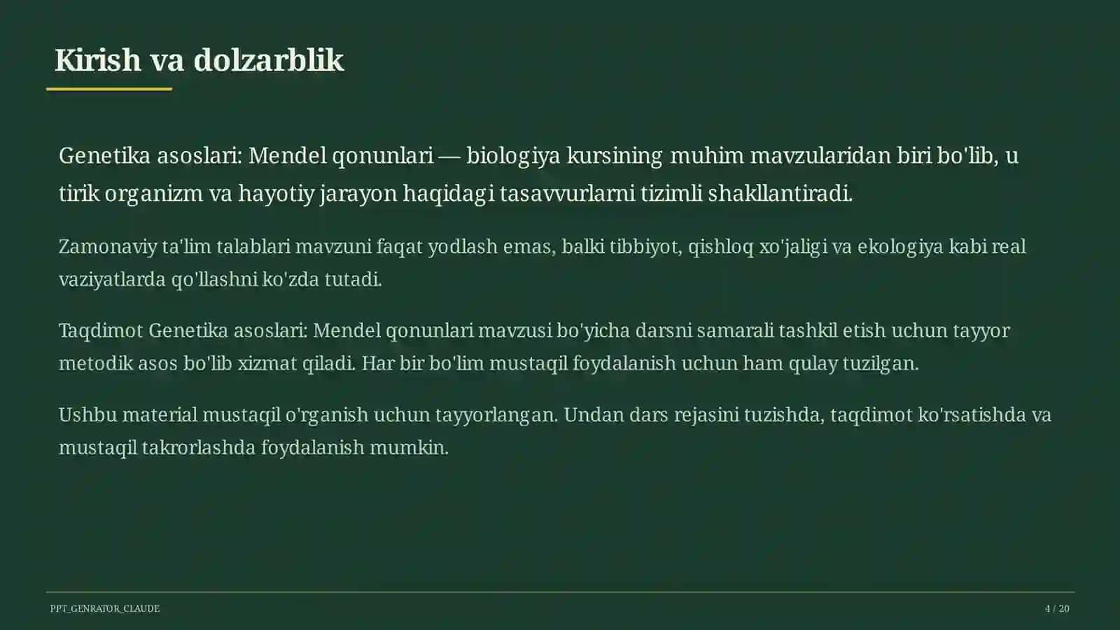 Genetika asoslari: Mendel qonunlari (9-sinf) 4