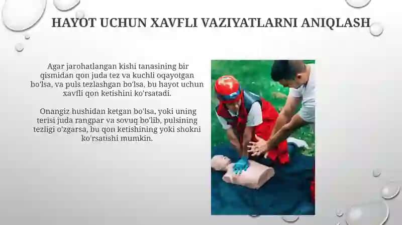 Xayot uchun havfli holatlarda birinchi tibbiy yordam ko'rsatish 4