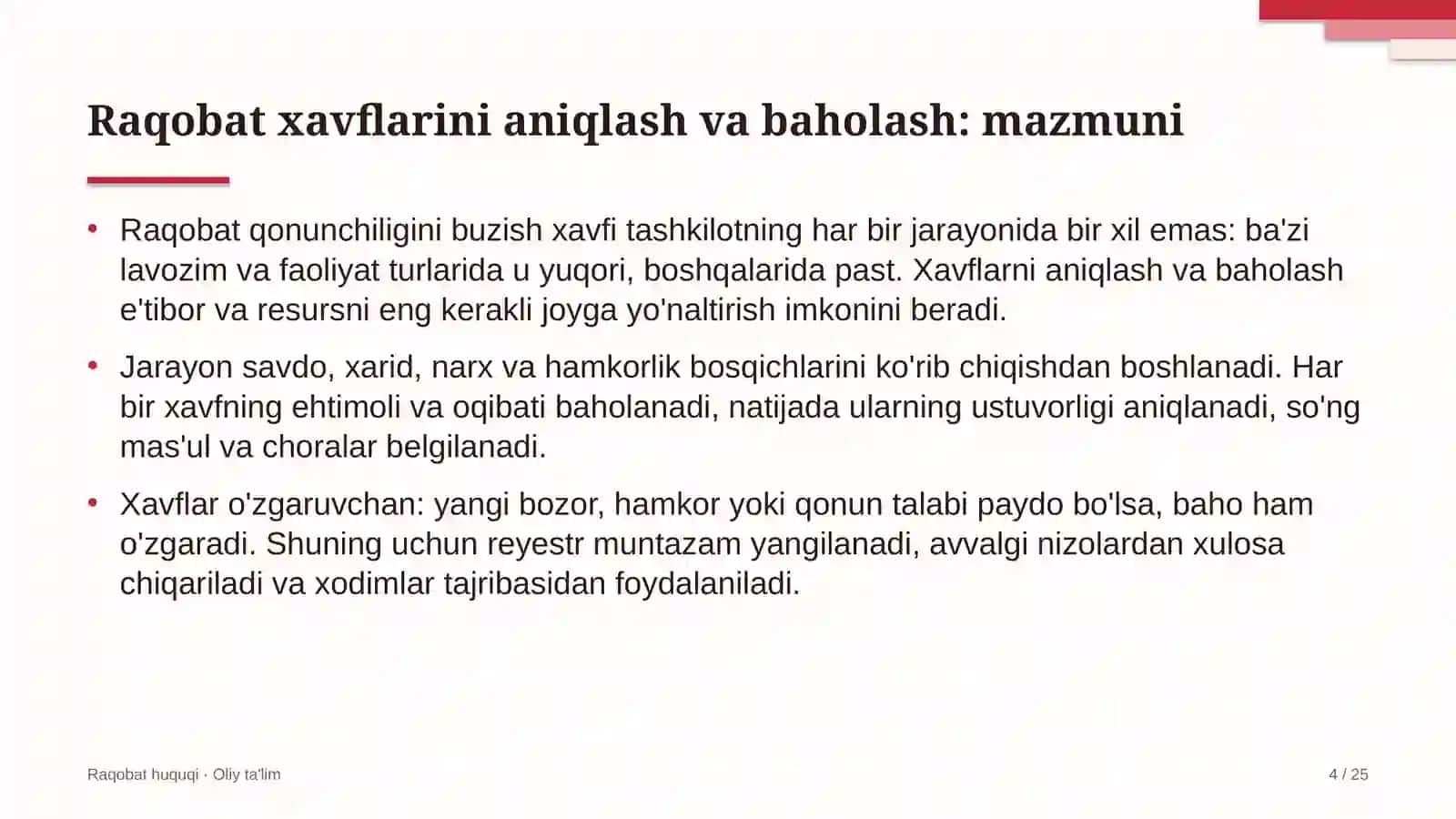 neft kimyo sanoatida raqobat xavflarini aniqlash va baholash 5655 4