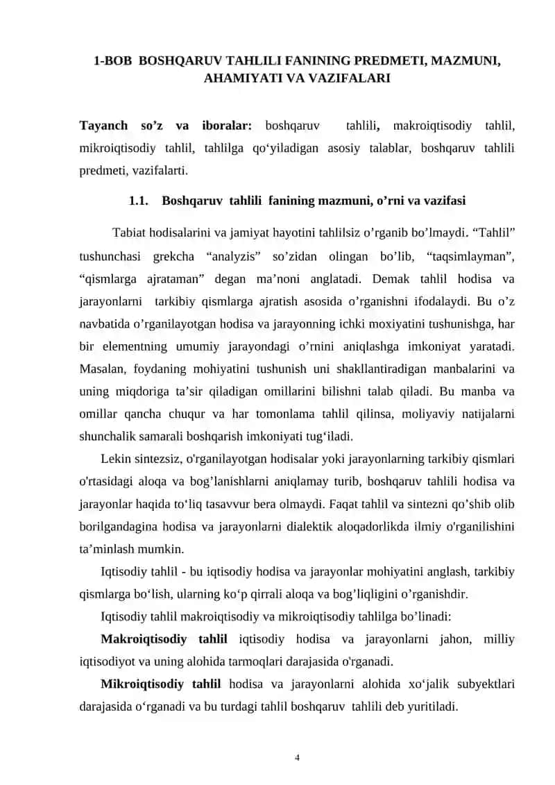 Boshqaruv tahlili Darslik 4