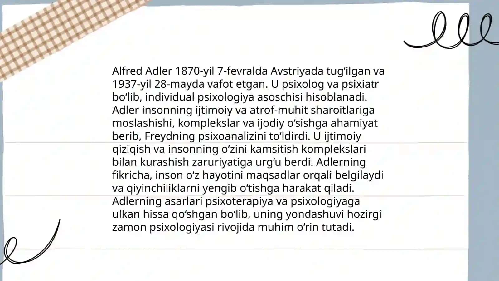A.Adlerning Individual psixologiyasi 4
